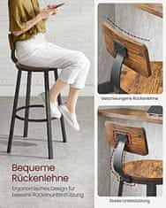 Artenat Barová židle Agony (SET 2 ks), 99 cm, hnědá