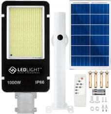 Ledlight Pouliční osvětlení solární 600 LED COB, IP66, 1000 W
