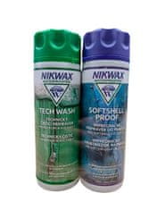 Nikwax sada prací prostředek Tech Wash a impregnace Softshell Proof (300 + 300 ml)