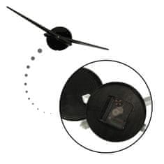 WOWO Velké nástěnné hodiny v černé barvě, průměr 80-120 cm, s 12 číslicemi