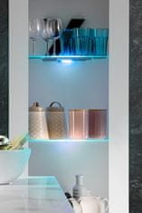 komodee Komodee, Tivoli Grande nábytková sestava, Bílá/Bílá, šířka 250 cm x výška 159 cm x hloubka 35 cm, volitelné osvětlení LED, do obývacího pokoje, ložnice, s podsvícením