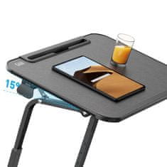 Timeless Tools Nastavitelný snídaňový stůl s držákem na tablet, černá