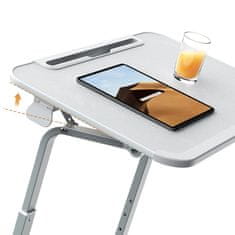 Timeless Tools Nastavitelný snídaňový stůl s držákem na tablet, šedá