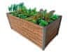 Garden King Vyvýšený záhon AGRO BED 200 x 77 x 100 cm, 3D design dřevo, kov, samostatně