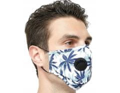 Camerazar Unisex Ochranná Maska s Ventilem a Filtrační Přihrádkou, Bavlněná, 23x13 cm