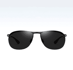 Camerazar Pánské polarizační sluneční brýle, černé, kovový rám, UV 400 kat. 3 filtr