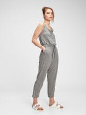 Gap Overal sleeveless henley jumpsuit L