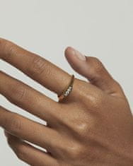 PDPAOLA Elegantní stříbrný prsten se zirkony Gala Vanilla AN02-A52 (Obvod 50 mm)