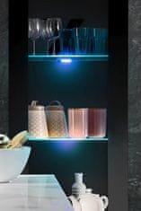 komodee Komodee, sada nábytku Tivoli Medio, Černá/Černá, šířka 245 cm x výška 159 cm x hloubka 35 cm, volitelné LED osvětlení, do obývacího pokoje, ložnice., s osvětlením