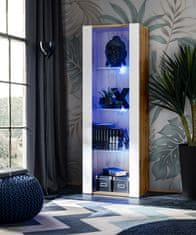 komodee Komodee, sada nábytku Tivoli Medio, Bílá/Wotan, šířka 245 cm x výška 159 cm x hloubka 35 cm, volitelné LED osvětlení, do obývacího pokoje, ložnice., s osvětlením