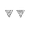 Třpytivé stříbrné náušnice s diamanty a topazy Stellar DE746