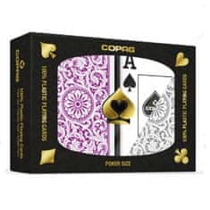 Cartamundi Karty na poker 100% plast, COPAG 1546, Jumbo index, fialovo-šedý duo pack