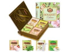 Basilur BASILUR Bouquet -Směs zelených čajů v sáčcích, v ozdobné dóze, kniha 32x1,5g x1