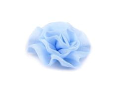 Kraftika 10ks 5 modrá světlá textilní květ k našití a nalepení 6,5