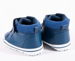 YO! Kojenecké boty/capáčky Boy, na suchý zip - granátové, 0-6m, 10,5cm