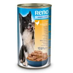 Reno konzerva pro psy kousky drůbež 1240g