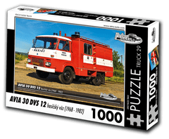 RETRO-AUTA© KB Barko s.r.o. Puzzle TRUCK 29 - AVIA 30 DVS 12 hasičský vůz (1968 - 1982) 1000 dílků