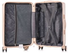 SEMI LINE Příruční kufr 55cm T5665 Ecru