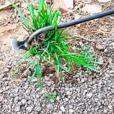Netscroll Zahradní nástroj na odstraňování plevelu, uvolňování půdy, podporu růstu, vynikající nástroj pro odstranění plevelu z obrubníků a dlaždic, ergonomická dřevěná rukojeť, DuoWeeder