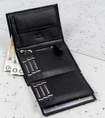 RONALDO Pánská kožená peněženka s přihrádkou na zip