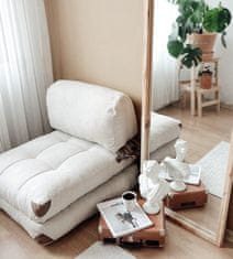 Atelier Del Sofa 1-místná pohovka Fold Teddy - Cream, Krémová