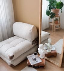 Atelier Del Sofa 1-místná pohovka Fold Teddy - Cream, Krémová