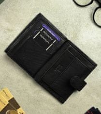 RONALDO Klasická kožená peněženka se zapínáním na patent
