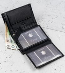 RONALDO Kožená, skládací pánská peněženka s úložným prostorem na zip