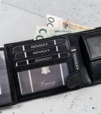RONALDO Malá kožená pánská peněženka bez zapínání