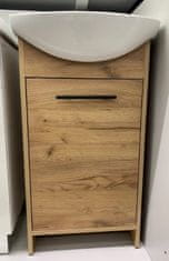 Deftrans Koupelnová skříňka s umyvadlem dub zlatý 84x45 cm