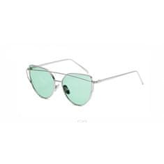 Sunblock Dámské sluneční brýle Eliaurtas Cat-eye Zelená sklíčka stříbrná univerzální