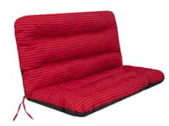 Hobbydog POLŠTÁŘ na houpačku nebo zahradní lavici ANIA 120cm, silný polštář, sedák, červená