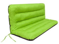 Hobbydog POLŠTÁŘ na houpačku nebo zahradní lavici ANIA 180cm, silný polštář, sedák, žlutá/zelená
