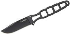 KA-BAR® KB-1118BP SKELETON malý taktický nůž 6,4 cm, černá, celoocelový, plastové pouzdro