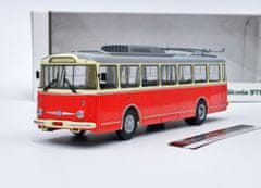 Modimio Škoda 9TR Trolejbus červená/béžová Modimio 1:43