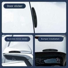 JOIRIDE® Chrániče dveří Na auto, Boční Ochranné lišty na dveře auta (4ks) | IMPACTIKO Bílá