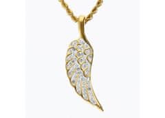 ewena Přívěsek andělské křídlo z chirurgické oceli GOLD dvě velikosti, Velikost: 4,7