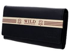 Wild Dámská kožená peněženka velká Fashion černá