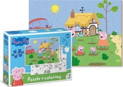Dodo Toys Oboustranné puzzle Prasátko Peppa: Na chalupě 60 dílků