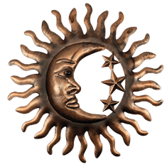 PRODEX Dekorace kov slunce + měsíc malá
