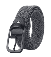 Camerazar Unisex elastický pletený pásek, černá spona, 120 cm x 3,3 cm, polyester + ekokůže