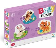 Dodo Toys Baby puzzle Domácí mazlíčci 3v1 (2,3,4 dílků)