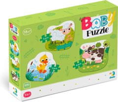 Dodo Toys Baby puzzle Zvířátka ze statku 3v1 (2,3,4 dílků)