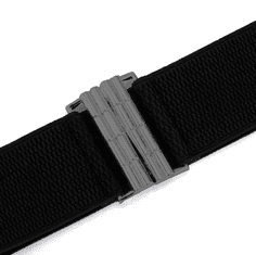 Camerazar Dámský elastický opasek s bambusovou přezkou, černý, 65 cm