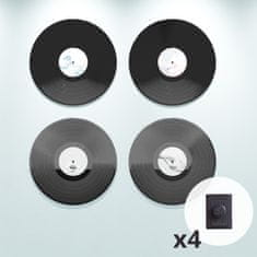 Northix Nástěnný věšák na disky - balení po 4 kusech 