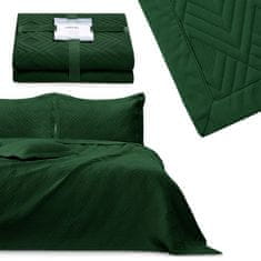 AmeliaHome Přehoz na postel Ophelia IV lahvově zelený, velikost 240x260