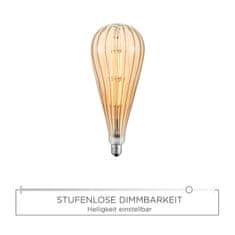 PAUL NEUHAUS LEUCHTEN DIRECT LED Filament, vintage, jantar, E27, průměr 12,5cm 3000K LD 08471