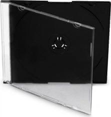 Cover IT box jewel + tray/ plastový obal na CD/ slim/ 5,2mm/ černý/ 10pack