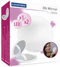 Lanaform Oboustranné zrcátko s LED osvětlením Oh Mirror