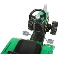 DOLU Dětský traktor šlapací s vlečkou - zelený